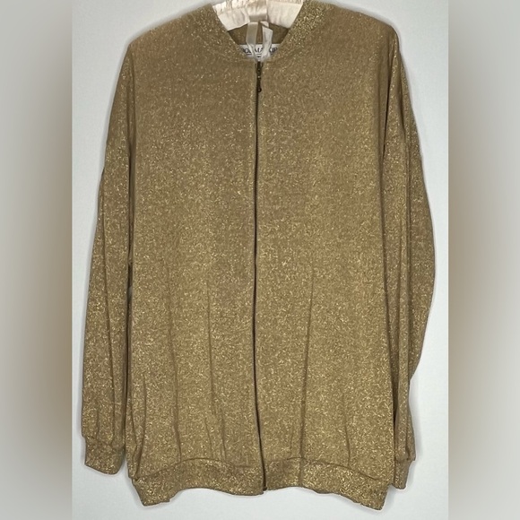 Bob Mackie Gold Glitter Track Suit - Picture 2 of 5